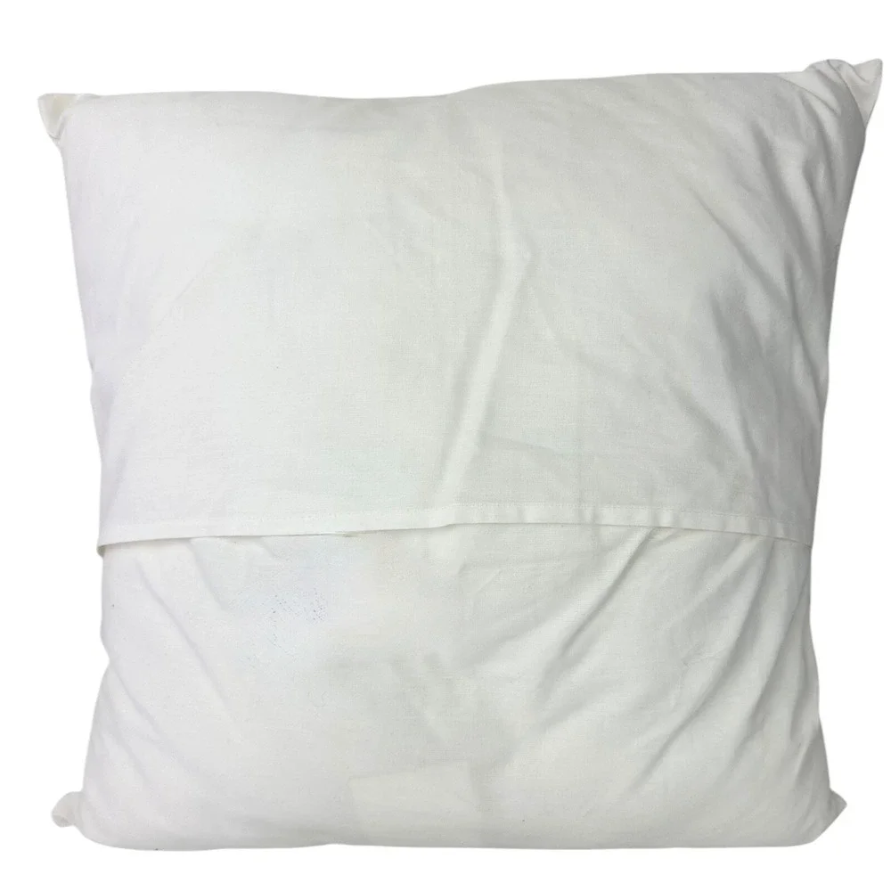 Mykonos Greece Throw Pillow Cover White w/ Multicolor Stitching of Windmill